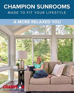 39 reactions · 8 comments | Champion sunrooms are built to fit your home and your lifestyle. What would you use one for? Dining area, office space, game room? The possibilities are endless! Click here to start designing your perfect room: https://loom.ly/08ywODI | Champion Windows & Home Exteriors | Facebook