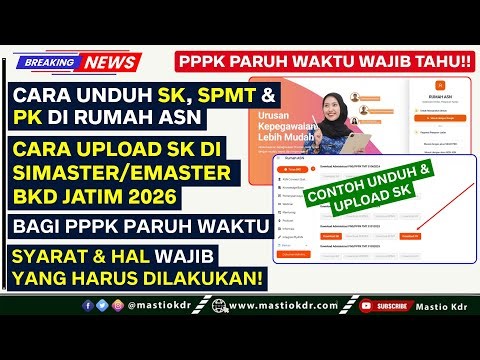 How to Download & Upload SK, SPMT, and PK PPPK Part-Time at Home ASN & SIMASTER/EMASTER East Java...