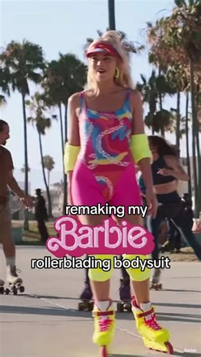 new and improved version of Margot Robbie’s 80s inspired rollerblading bodysuit from Barbie the Movie!!! I’m so hyped for this film! @Barbie Movie @barbie #barbiecosplay #barbie #barbieworld #barbiegirl #barbiethemovie #costumedesign #sewingtiktok #sewing #costume #cosplay