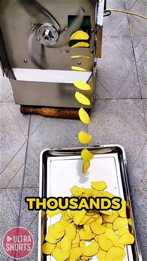 This Machine Slices Potatoes Thinner Than Paper 🥔✨ #shorts #satisfying #asmr