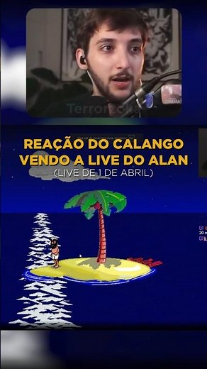 Reação do Calango vendo a Live de primeiro de abril do Alan #alanzoka #calangolives #1deabril