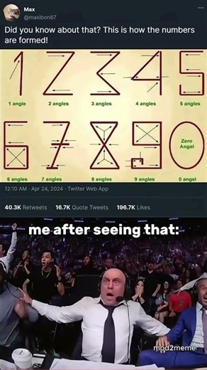 Joe Rogan's Reaction to Number Theory Will Shock You #shorts #meme #trending