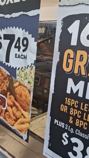 Church's Chicken outside window menu specials