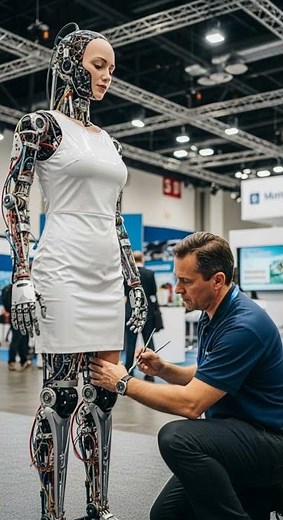 New Humanoid Robot Checking at Tech Expo 2025 Witness Future Tech Now #robotics #AI #TechExpo