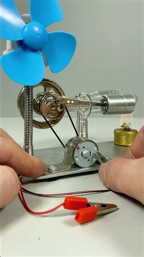 Conduct an external combustion engine power generation experiment in 15 seconds