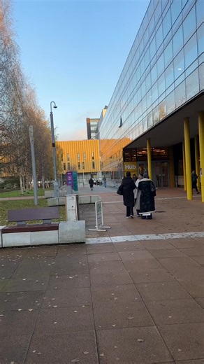 A five-minute stroll from The Hub brings you to the Coventry Christmas Market! Follow along to explore how near we are to the city centre and to catch Coventry Cathedral glowing in golden hour. | Coventry University