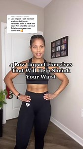 1M views · 10K reactions | A few “Low Impact” exercises if jumping isn’t for you. Remember exercising is ONE part of the waist shrinking process. #lowerimpactworkout #lowimpact #exercise #exercisemotivation #workoutroutine #athomeworkouts | Jackie Paige | Facebook