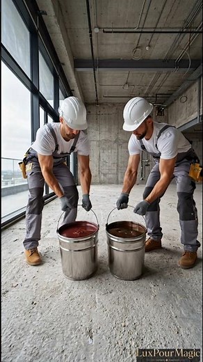 Premium Maroon & Brown Marble Epoxy Design #epoxyfloor #shorts