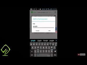 How to Place a Short-cut to a Website on Home Launcher on Android