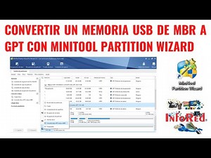💾 Cómo Convertir una Memoria USB de MBR a GPT con MiniTool Partition Wizard ✅🚀