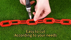 PATIKIL Plastic Chain Links, 100 Foot Safety Barrier Chain Black for Crowd Control, Queue Line, Parking, Fence, Gate, Concert, Construction Site and Decoration