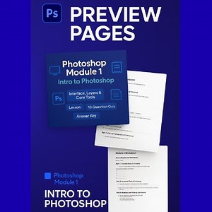Photoshop Module 1: Intro to Photoshop | Lesson, Worksheet, Quiz   Answer Key
