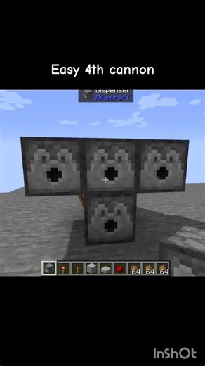 Easy Redstone Cannon #gaming #cannons #minecraft
