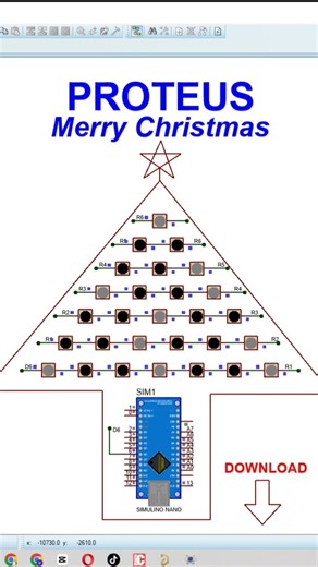 Merry Christmas #proteus #arduino #shorts #christmas