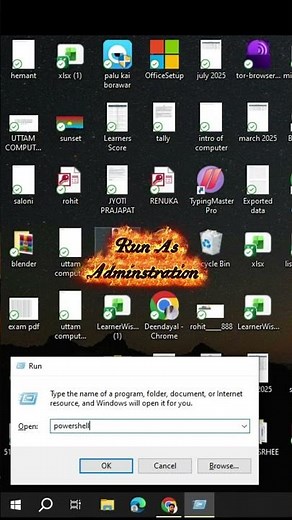 Powershell Run As Adminstration | #powershell #powershellscripting #shortsfeed #viral #ytshorts