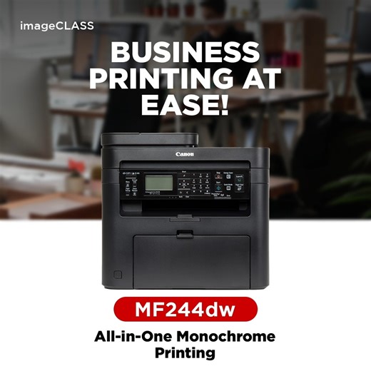 113 reactions · 13 shares | A RELIABLE PRINTING PARTNER is the key to any BUSINESS SUCCESS and HAPPY CLIENTS! The #imageCLASS MF244dw has 35-sheet auto document feeder, Auto Duplex printing function, and wireless connection providing fast and easy monochrome printing! Learn more about MF244dw here: https://bit.ly/2YgaiAU #TeamCanonPH | Canon Philippines | Facebook