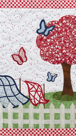 5.3K views · 66 reactions | Our Welcome Home in Summer Block of the Month program features quaint homes, birdhouses, leafy trees, rolling hills, and picket fences! Sign Up Today: https://www.shabbyfabrics.com/p173073 | Shabby Fabrics | Facebook