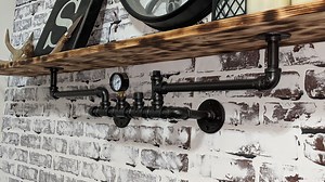 Industrial Pipe Shelf | Steampunk Shelf | Plumbing Shelf | NO WOOD INCLUDED - Etsy