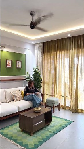 Indian Contemporary Living Room | Bengaluru Interiors | Traditional Interiors