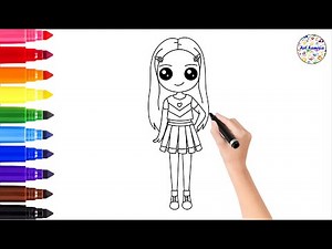 Sketch and Coloring Olivia Rodrigo Drawing Easy | Step By Step good 4 u Drawing Video | Art Famiya