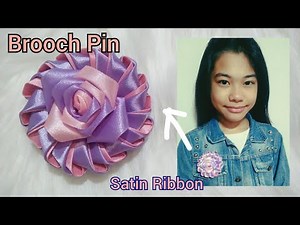 How To Make BROOCH PIN Using Satin Ribbon// Easy Tutorial
