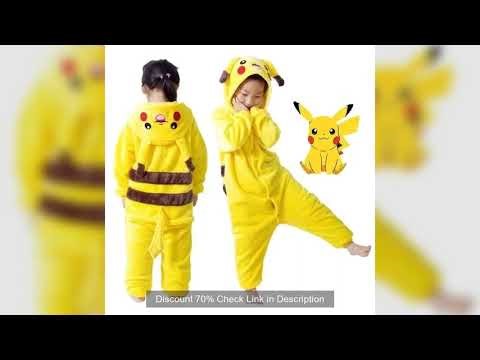 Pokemon Pikachu Warm Flannel Onesie Cosplay Hoodie For Kids/Adults Soft Homewear Autumn Winter Paren