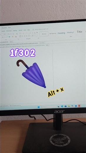 how to Ms word in shortcut umbrella ☔ symbol #viral #logo #computereducation #computer #tendingshort