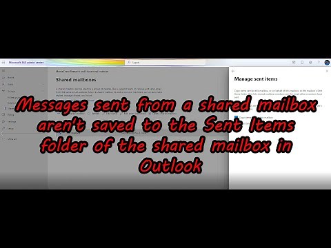 Messages sent from a shared mailbox aren't saved to the Sent Items folder of the Shared Mailbox