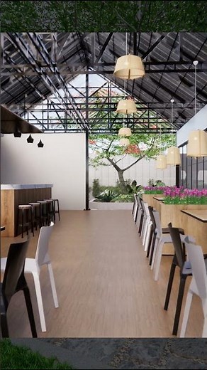 Beautiful Open Space Restaurant Concept Design