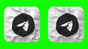 Download Telegram Flag Icon in Squire Shape Isolated with Plain and Bump Texture, 3D Rendering, Green Screen, Alpha Matte