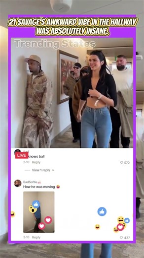 21 Savage’s Awkward Hallway Vibe Was Absolutely Insane #21savage #hiphop #rapper #shorts