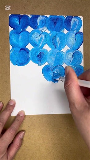 Easy Colorful Heart Acrylic Painting for Beginners 🩵🩵🩵