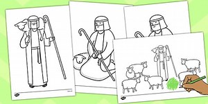 The Lost Sheep Story Colouring Sheets