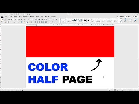 How to change Half Page Color in Word