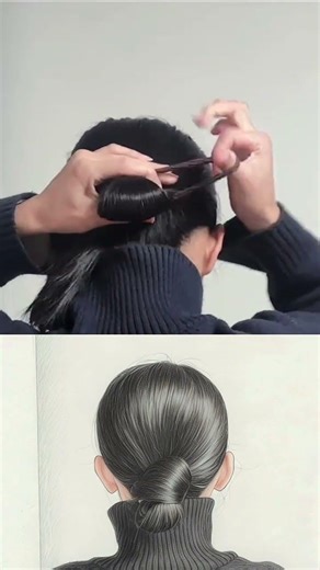 简易美发教程：低马尾发型