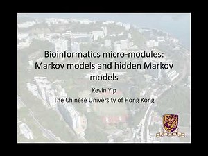 24. Markov models and hidden Markov models