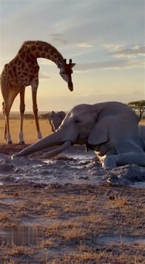 The Baby Elephant’s Brave Rescue Mission for Its Mother! #wildliferescue #aiwildlife