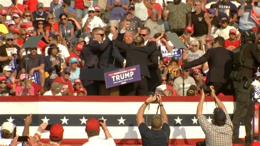 Secret Service rushes Trump off stage at Pennsylvania rally