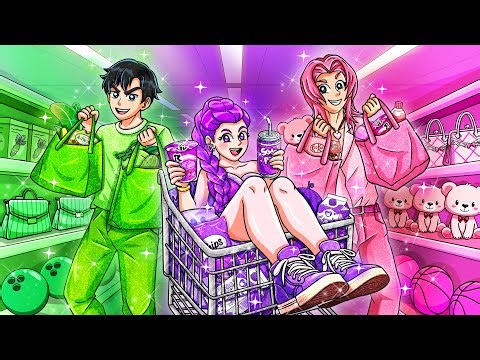 BUYING Everything in ONE COLOR for 24 Hours | KPop Demon Hunters Animation
