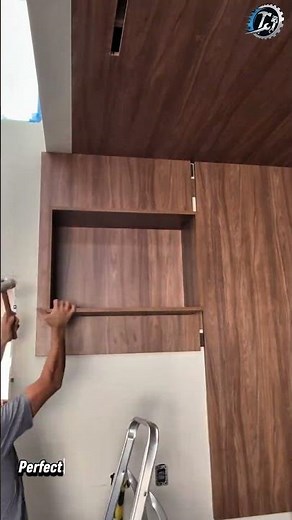 Smart Floating Cabinet Installation Trick 🛠️✨ #Woodworking #CabinetMaking #DIY