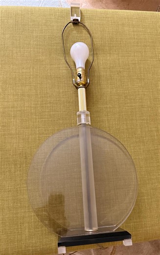 Vintage 1970s Lucite Table Lamp – Smoky Frosted Architectural Acrylic, Hollywood Regency MCM - Etsy