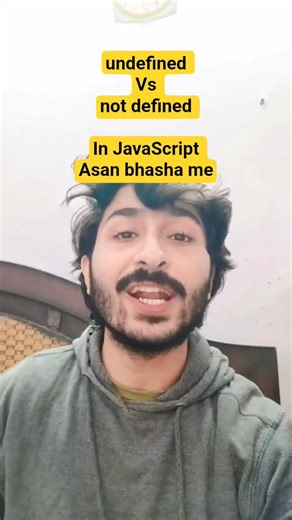 What is undefined and not defined in JavaScript | Chirag Kalra coding #javascript #shorts #undefined
