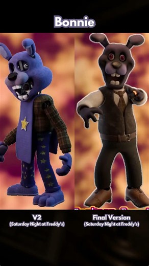 Saturday Night At Freddy's: V2 Animatronics Designs vs Final