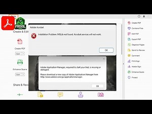 Installation Problems IMSlib not found Acrobat services will not work fixed easy
