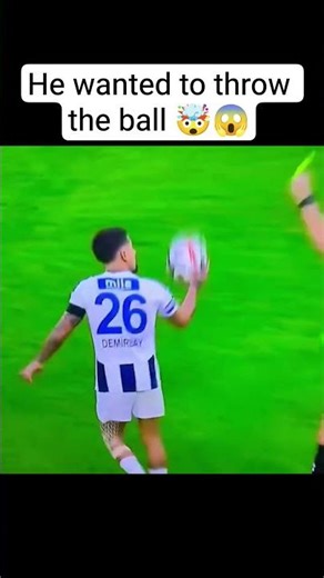 He threw the ball to the refferee? #football #shorts