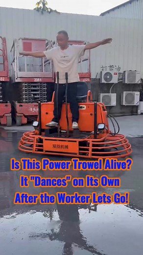 Watch this power trowel’s