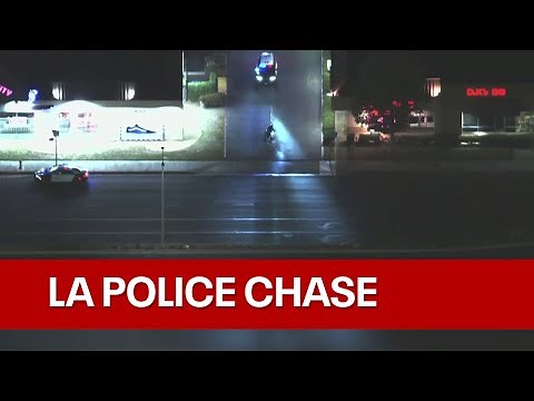 Police chase involving motorcycle underway in Los Angeles area
