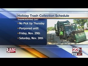 Holiday trash pickup changes schedules