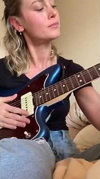 Brie Larson singing The 1 by Taylor Swift