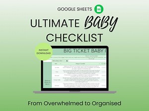 Ultimate Baby Checklist Spreadsheet, Newborn Essentials Shopping List, Google Sheets Baby Planner, Digital Download for Expecting Parents - Etsy